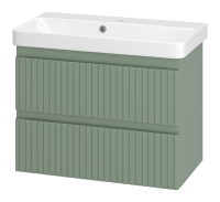 VICTORY - 70 Тумба подвесная с 2 ящ. зеленый + раковина УТ000015998 Brevita