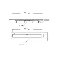 Душевой лоток Optima  SAY.601.70.P.PITI цвет "хром" решетка PITICARE Vincea Душевой лоток Optima  SAY.601.70.P.PITI цвет "хром" решетка PITICARE Vincea