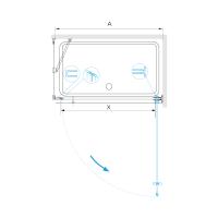 Душевой уголок RGW HO-045-11 прямоугольный   60* 80*195 3506045168-011 профиль Хром стекло Прозрачное 8 мм RGW