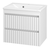 BALATON - 65 Тумба подвесная с 2 ящ., белый + раковина УТ000014504 Brevita