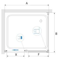 Душевой уголок RGW PA-76 (PA-016 + Z-050-2) прямоугольный  180* 90*195 35087689-11 профиль Хром стекло Прозрачное 6 мм RGW