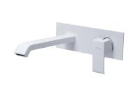 Смеситель для раковины однорычажный с донным клапаном  PORTA-BLI-BIO Белый матовый ручка  Белый матовый Cezares