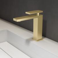 Смеситель для раковины однорычажный цвет брашированное золото VBF-2DS1BG VINCEA