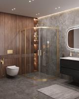 Душевой уголок,полукруглый MOLVENO-RH-2-130/100-C-BORO-IV 1300x1000x1950 Cezares