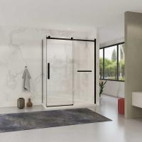 Душевой уголок прямоугольный VSR-1CS8015CLB 1500x800x1950 профиль черный стекло прозрачное VINCEA