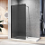 Душевая перегородка 1000x2000 KR81B-100-05-C8 цвет профиля Чёрный матовый стекло Тонированное Veconi