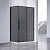 Душевой уголок квадратный/прямоугольный VSR-4SN8014CGB 1400x800x1950 профиль черный стекло тонированное VINCEA