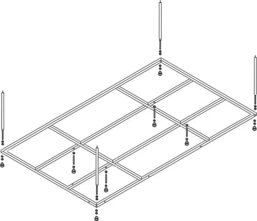 Сборный каркас к ванне Мия 130 см (шпильки)