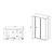 Душевой уголок RGW CL-41 (CL-21 + Z-050-1) прямоугольный   90* 70*185 04094197-011 профиль Хром стекло Прозрачное 4 мм RGW